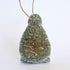 Decorative Bristle Kiwi bird ornament with glittery finish on a white background