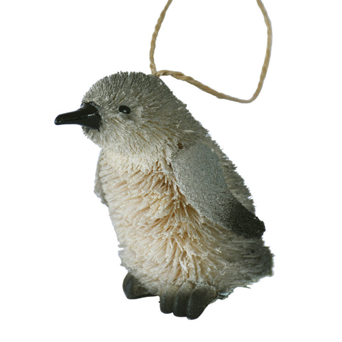 New Zealand Grey Penguin hanging ornament