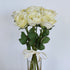 Rose Flower Bouquet - 7 heads full bud - Cream White