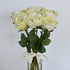 Rose Flower Bouquet - 7 heads full bud - Cream White