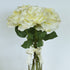 Rose Flower Bouquet - 5 heads full bloom - Cream White
