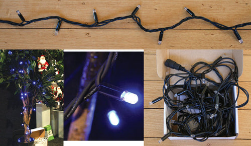 Basic Party Starter Pack - Electric Blue bulbs on black cord ✰✰✰ CLEARANCE ✰✰✰
