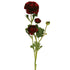 Burgundy artificial Buttercup flower from decorflowers.co.nz