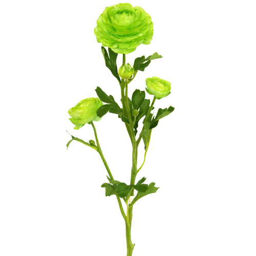 Lime-green artificial Buttercup flower from decorflowers.co.nz