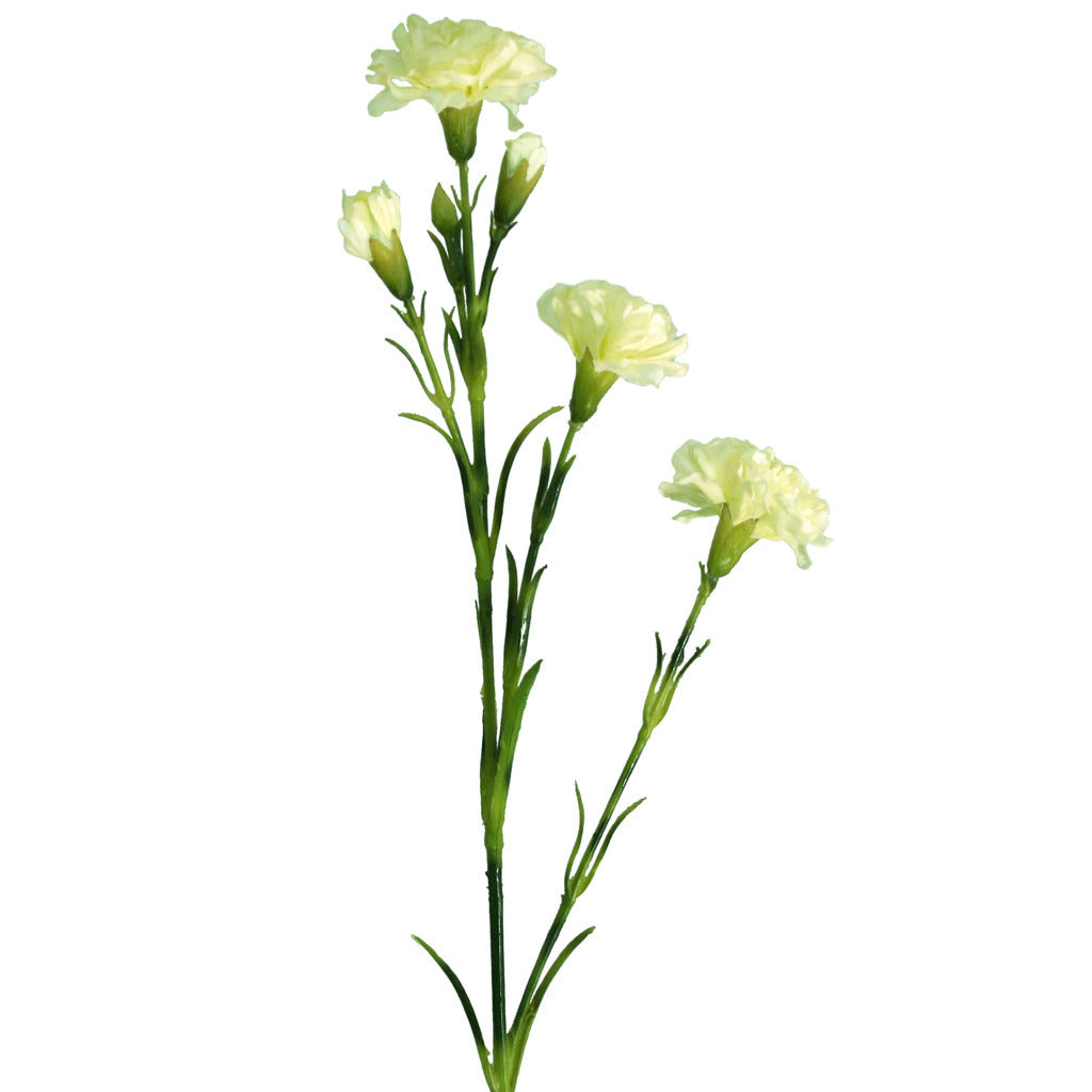 Cream white artificial Carnation flower from decorflowers.co.nz