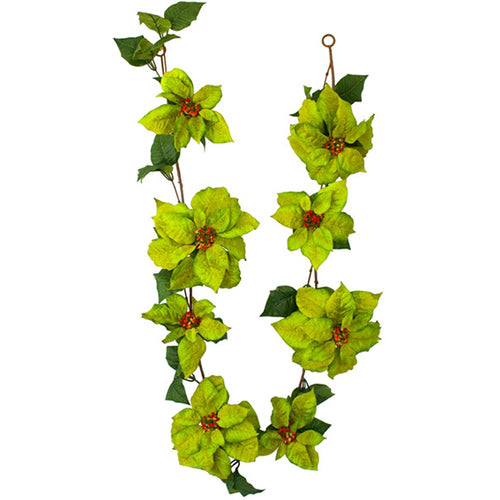 Christmas green poinsettia garland from Decorflowers.co.nz