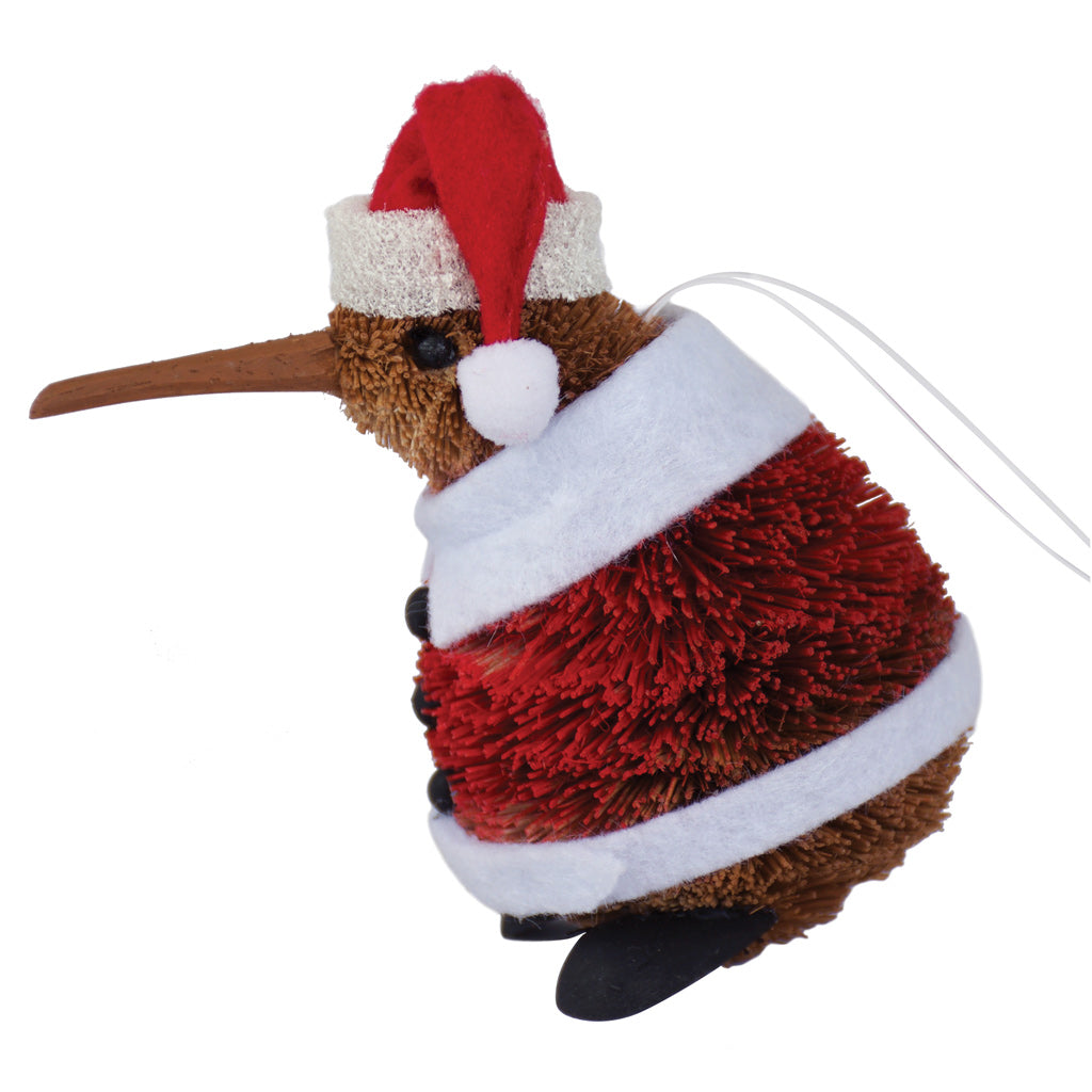 Kiwi decoration wearing Christmas Coat from Decorflowers.co.nz