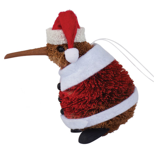Kiwi decoration wearing Christmas Coat from Decorflowers.co.nz