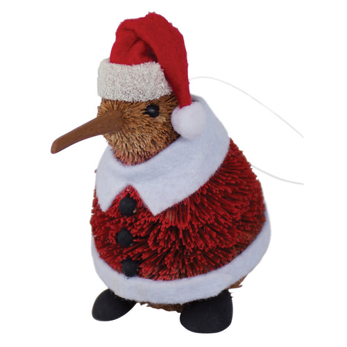 Kiwi decoration wearing Christmas Coat from Decorflowers.co.nz