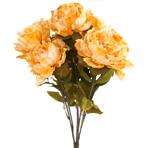 Artificial Yellow Peony Flower Bunch from decor flowers.co.nz