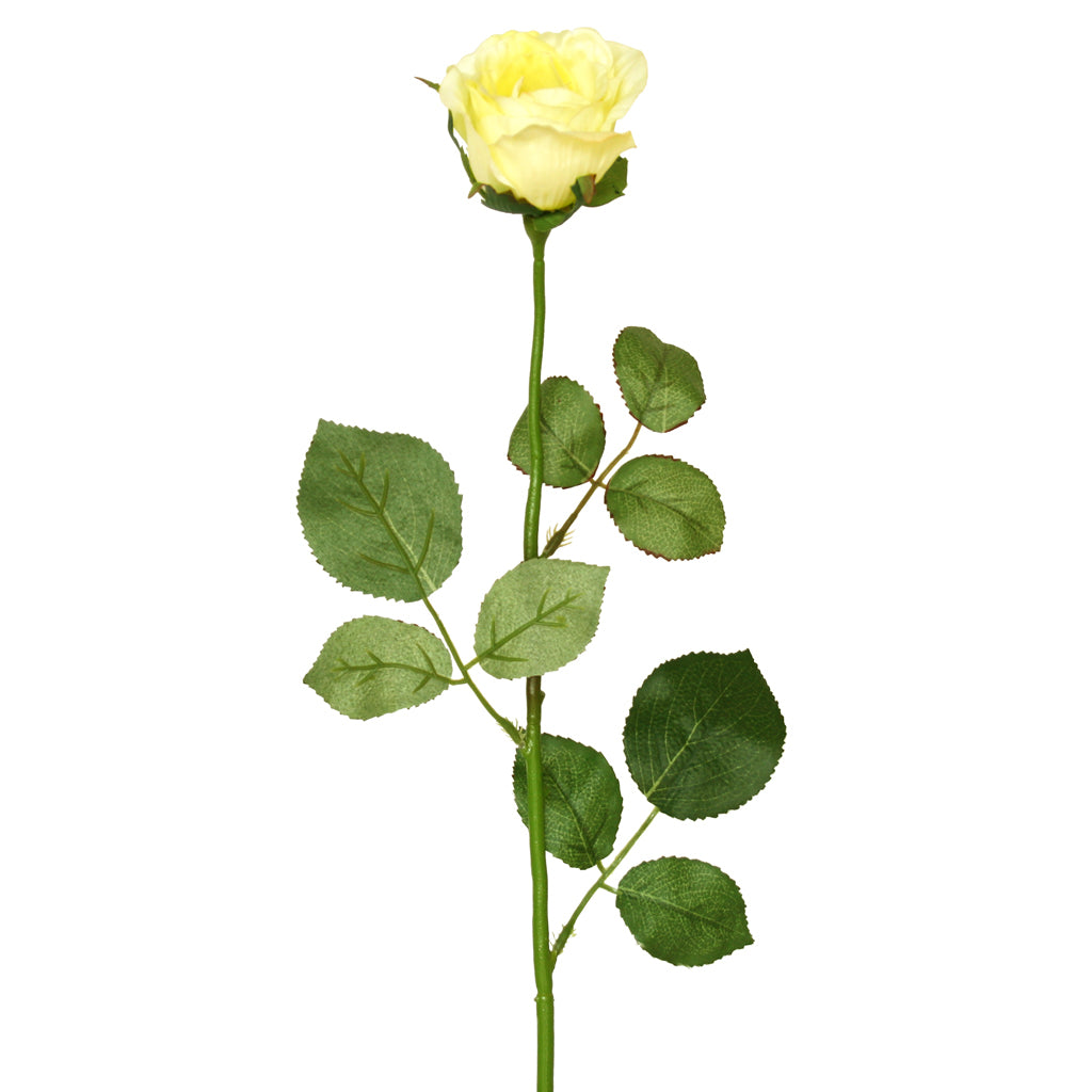 Single stem artificial cream rose from decorflowers.co.nz