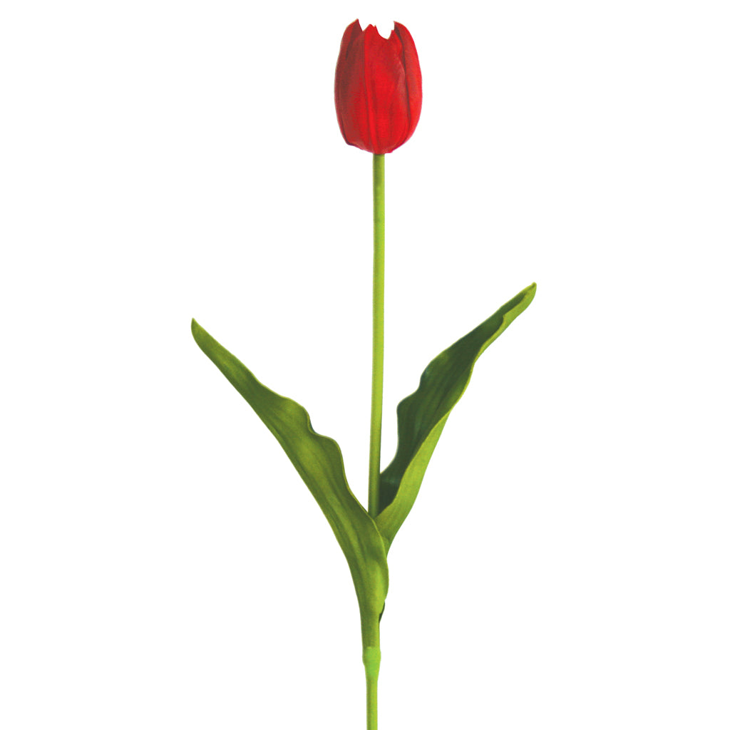 Artificial red Tulip flower from decorflowers.co.nz