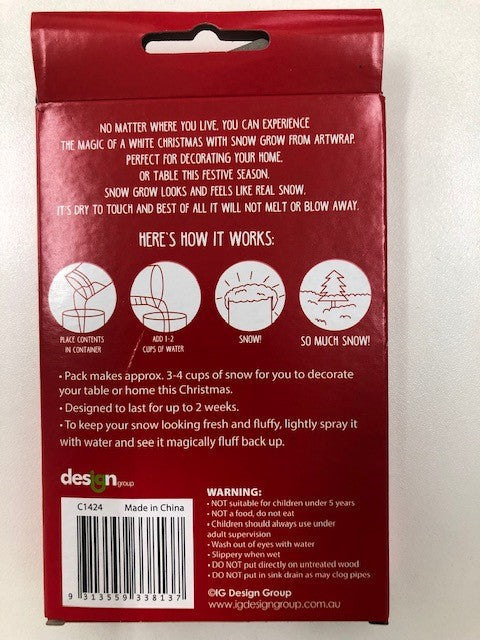 Instant Snow Packet - Just Add Water