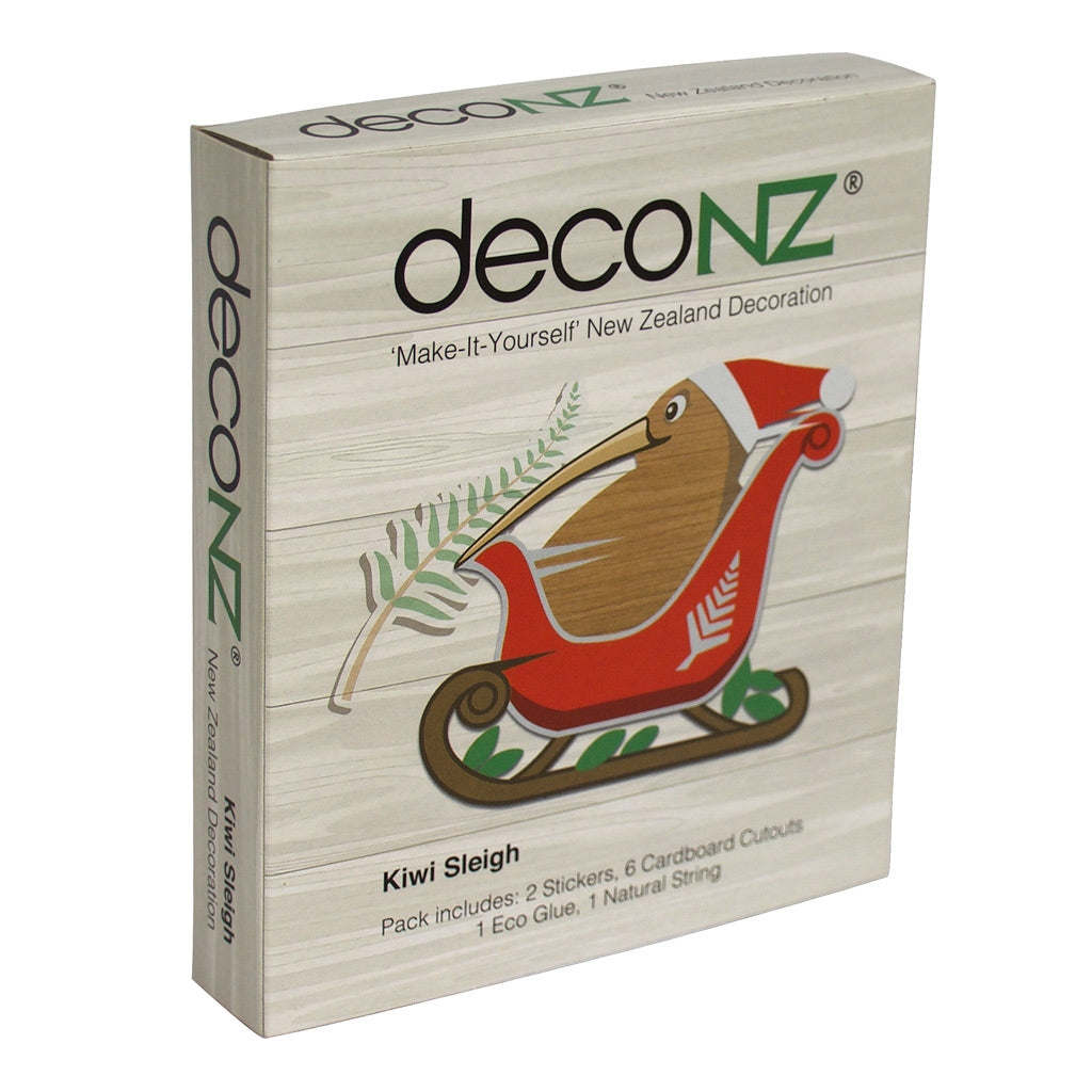 Deconz 3D Decoration Kit - New Zealand Kiwi on Sleigh ✰✰✰ SPECIAL ✰✰✰
