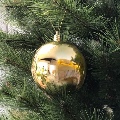 Extra large 10cm gold decoration ball