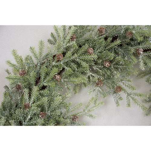 Wreath - Christmas cedar with snow finish