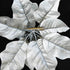 Poinsettia with Clip - Silver
