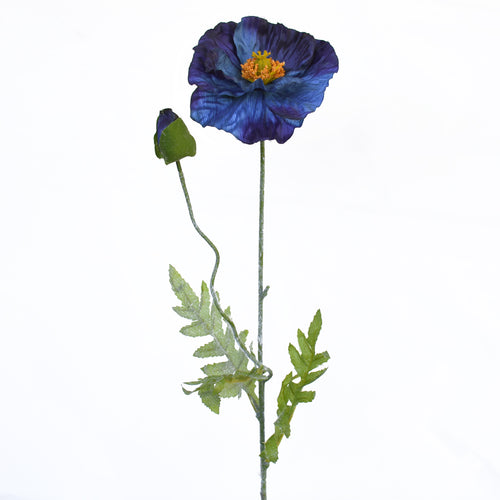 Artificial blue poppy flower from Decorflowers.co.nz
