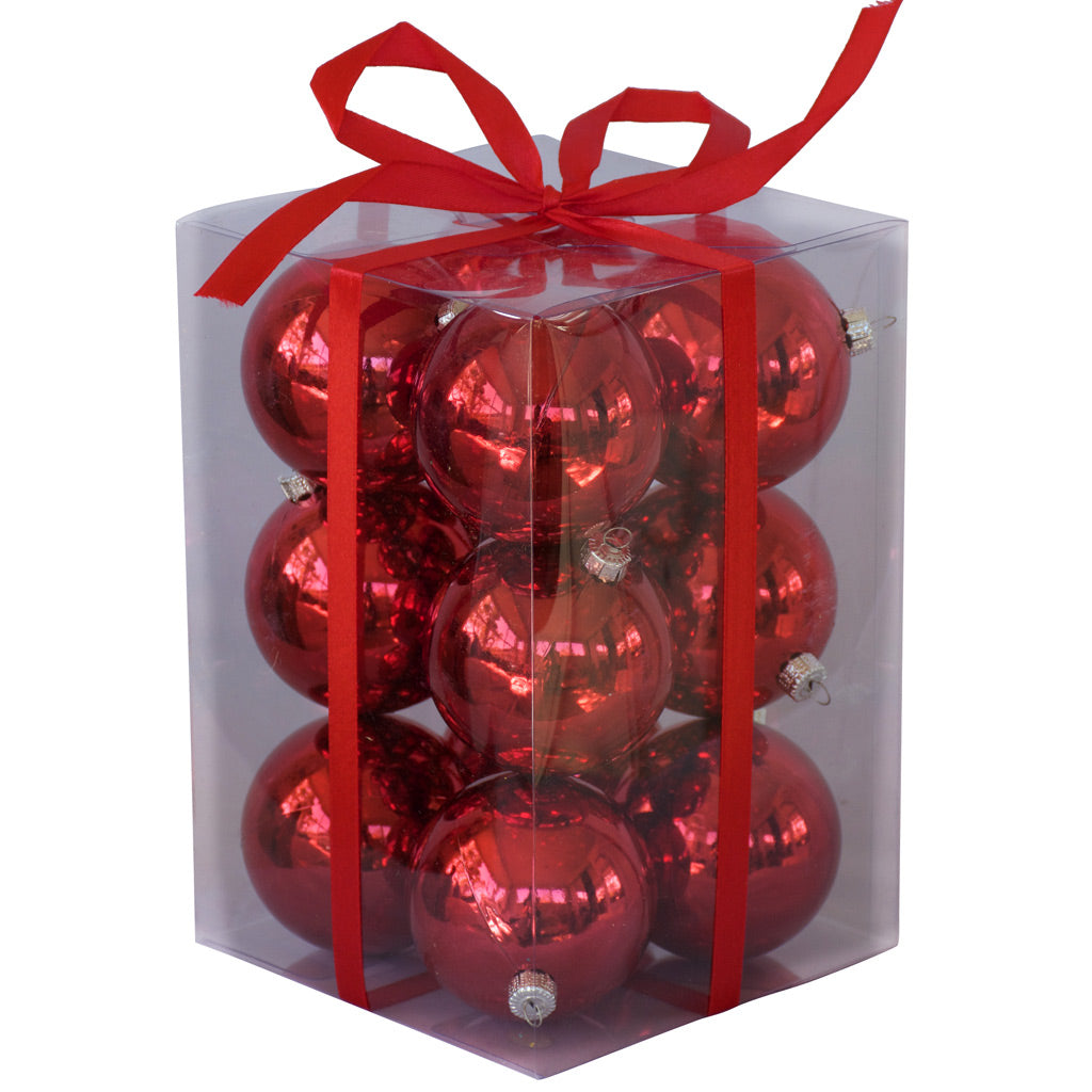 Red Christmas Baubles from ChristmasTreasures.co.nz