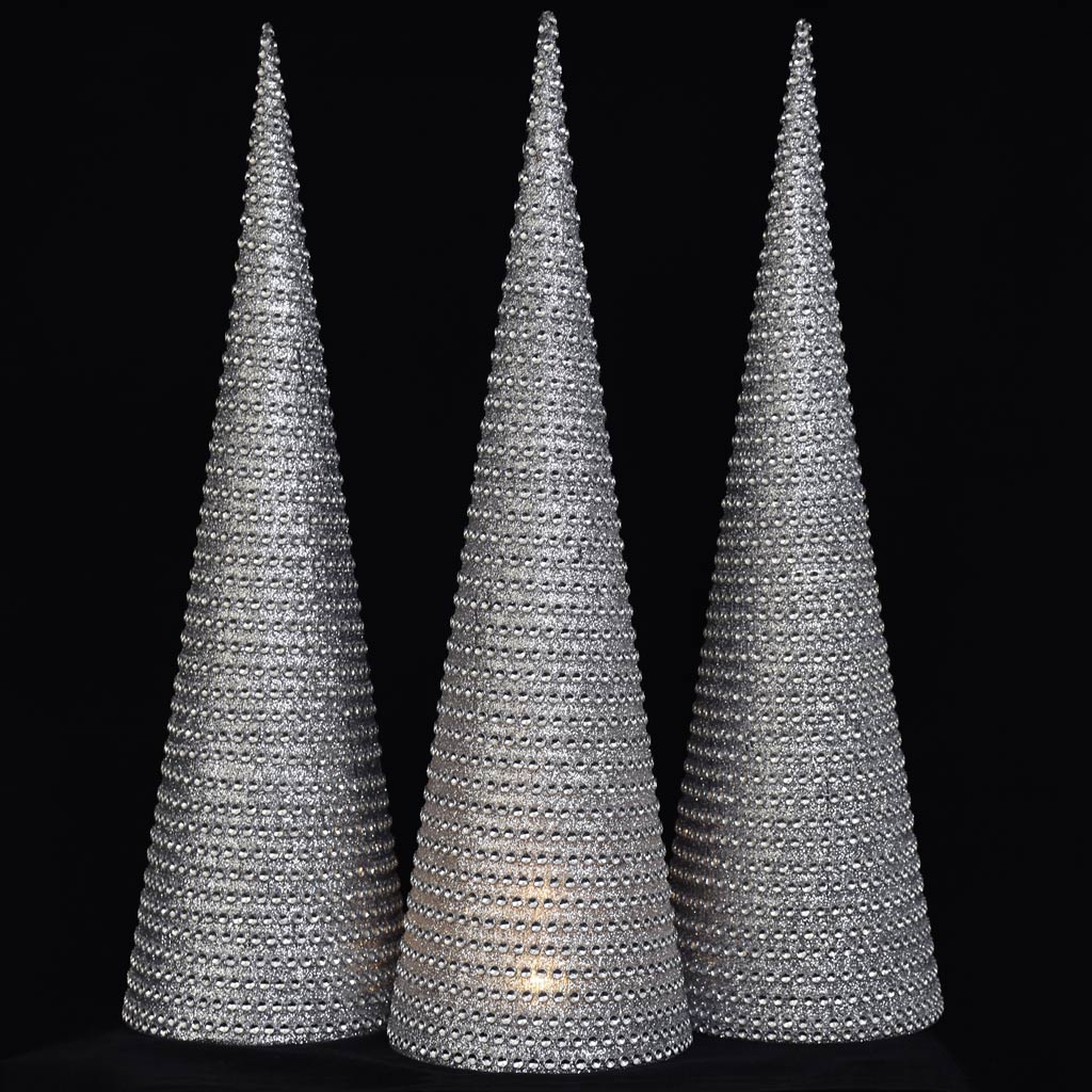 Lighted cone decorations from ChristmasTreasures.co.nz