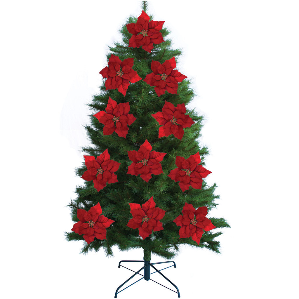 Red Christmas flower display from ChristmasTreasures.co.nz