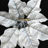 Silver Christmas decorative flower from ChristmasTreasures.co.nz