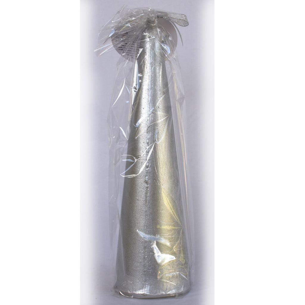 Silver Christmas candle from Decorflowers.co.nz