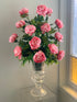 Vase of artificial pink peony flowers from decorflowers.co.nz