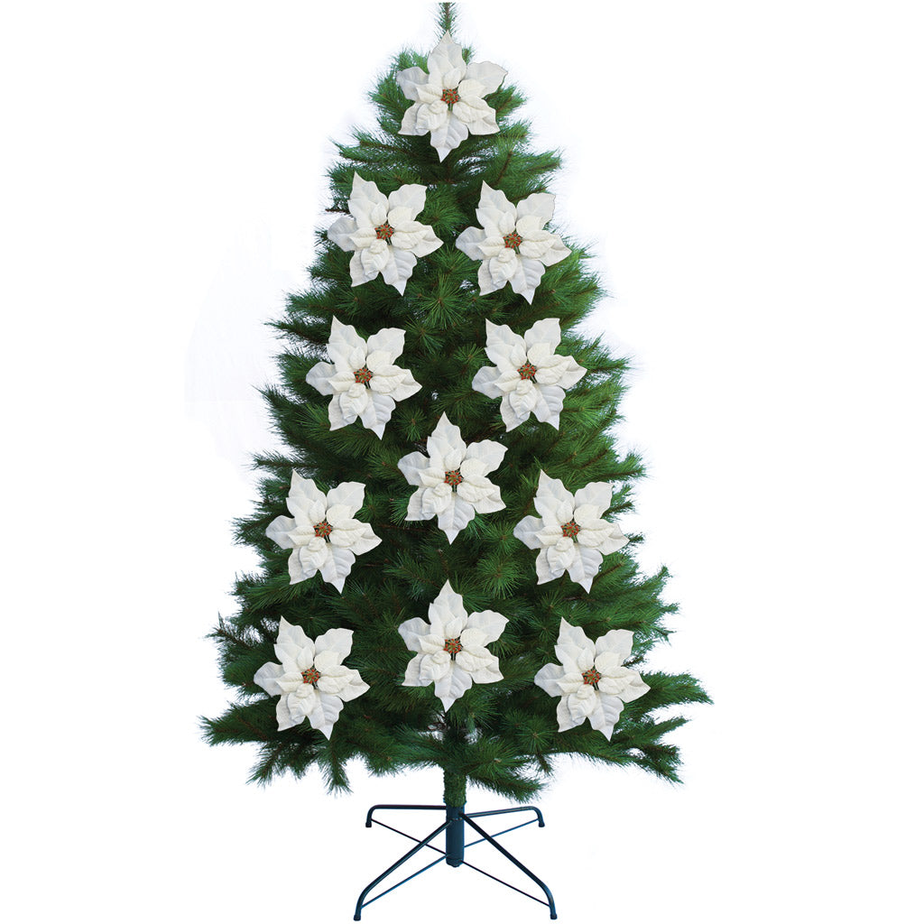 White Christmas flower display from ChristmasTreasures.co.nz