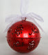 Ball Noel - Red Tin Christmas Decoration - Large - Box Lot Deal (6)