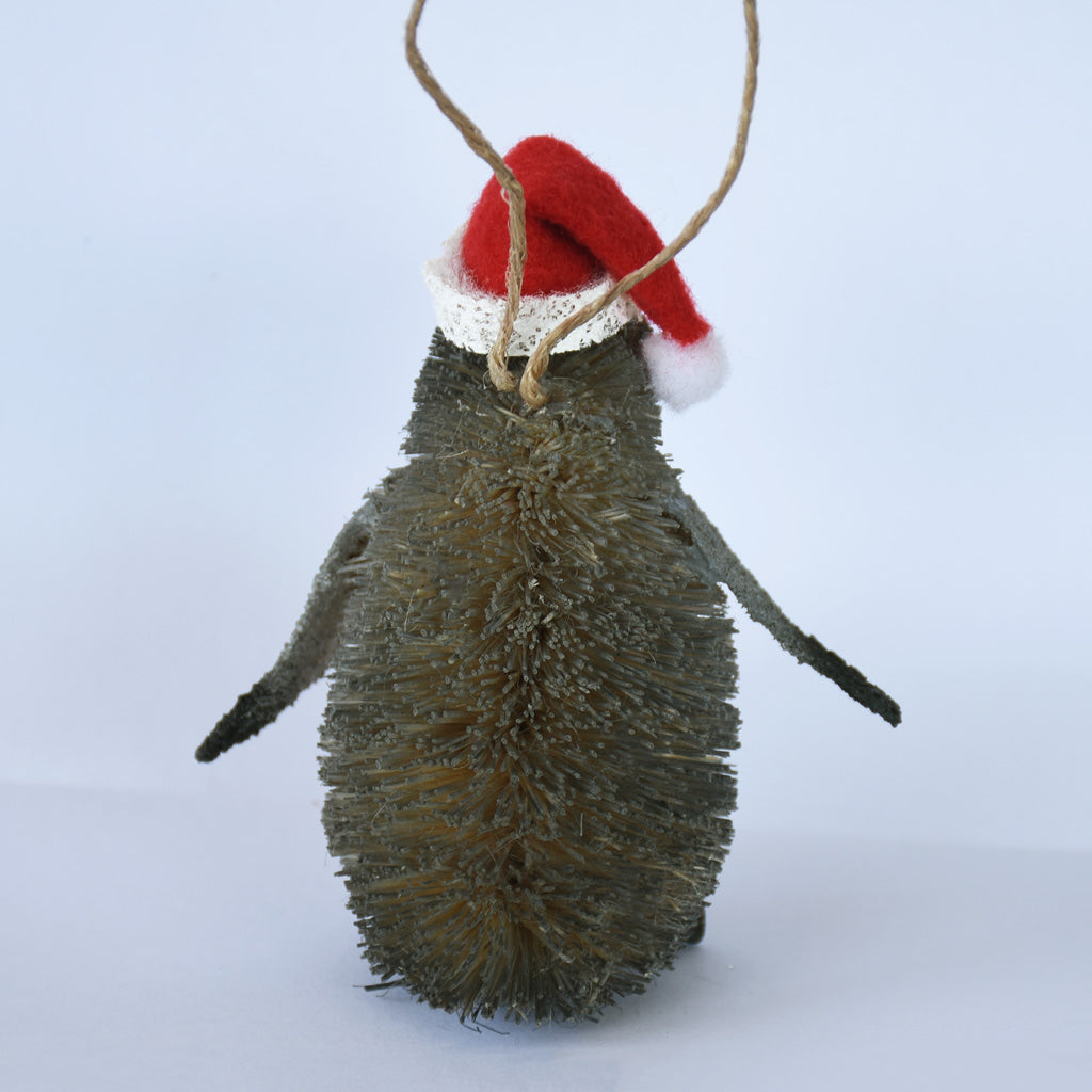 New Zealand Grey Penguin Christmas hanging ornament