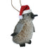 New Zealand Grey Penguin Christmas hanging ornament
