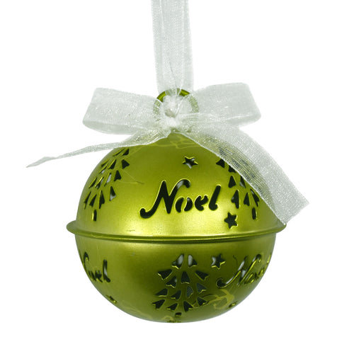 Ball Noel - Green Tin Christmas Decoration - Large