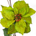 Garland - Poinsettia Flowers - Christmas Green - 183cm