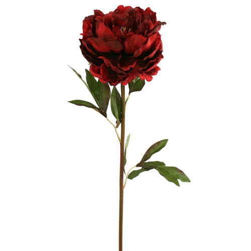 Peony Spray - Artificial - Kansas Red - Box Lot Deal (6)