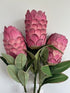 Protea Flower Artificial - Long Stem, Autumn Blush