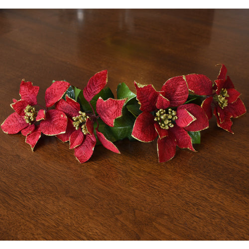 Christmas Star pick - Glittered red and gold
