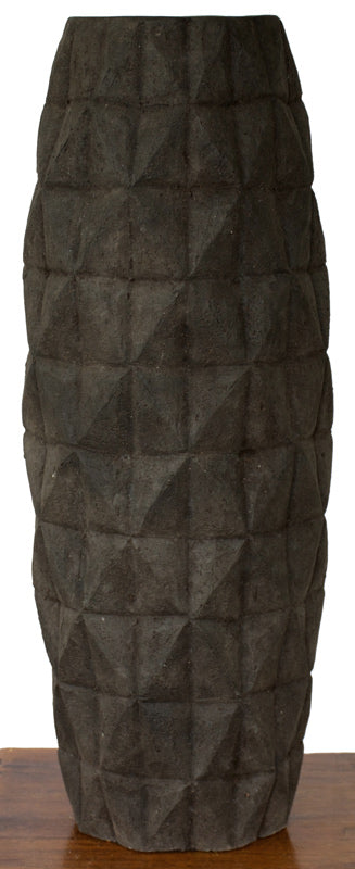 Vase - Tall Diamo - Charcoal Black