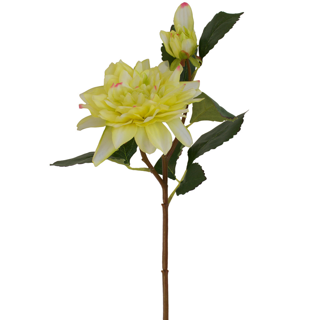 Artificial lemon cream Dahlia flower from decorflowers.co.nz 