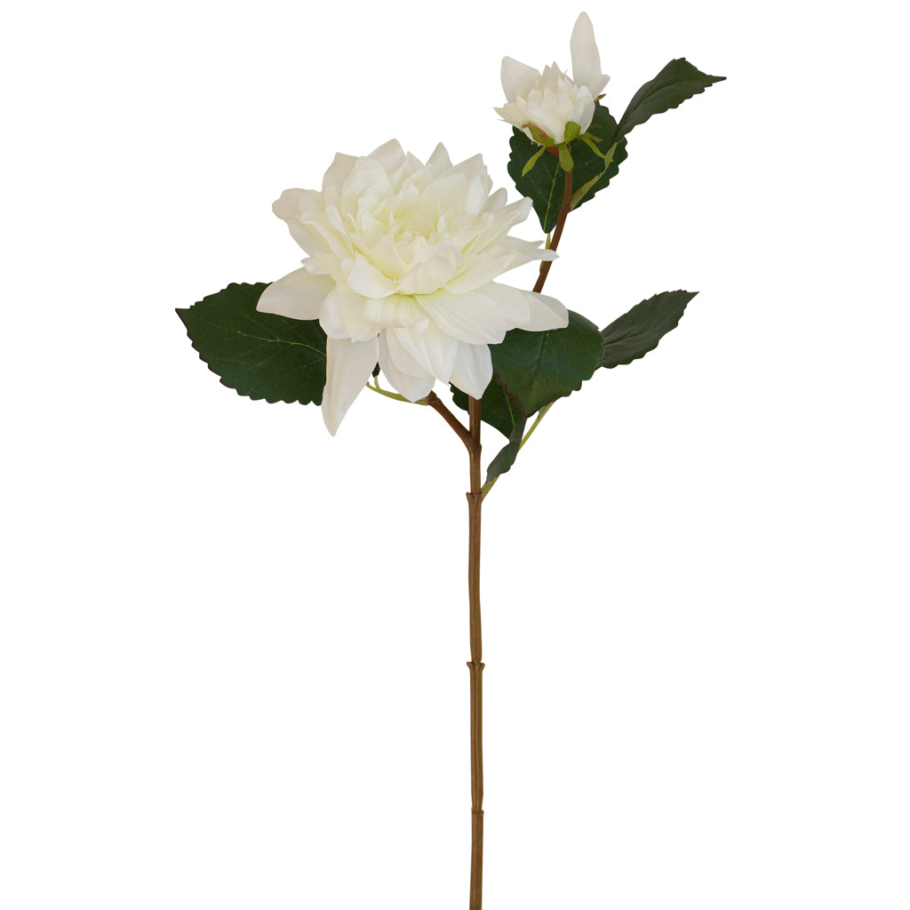 Artificial white Dahlia flower from decorflowers.co.nz 