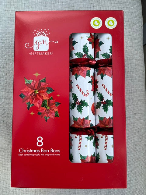 Crackers - Family Pack of 8 Red and White Crackers