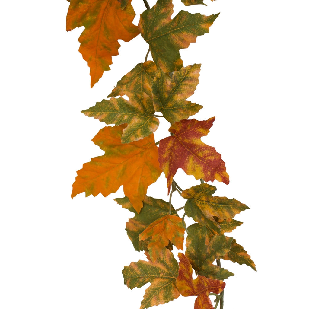 Maple Leaf Garland - Autumn Orange Gold - 183cm - Box Lot Deal (6)