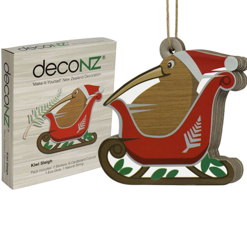 Deconz 3D Decoration Kit - New Zealand Kiwi on Sleigh ✰✰✰ SPECIAL ✰✰✰