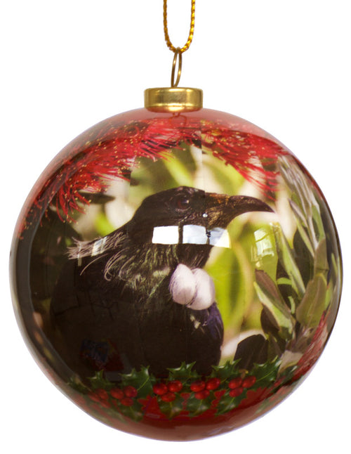 NZ Bird Baubles - Christmas Tui (Box of Two)