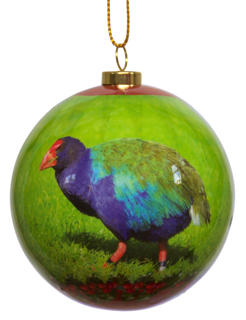 NZ Christmas Bird Baubles - Christmas Takahe (Box of Two)