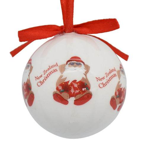 Decoration - New Zealand Summer Santa Bauble - FACTORY SECONDS