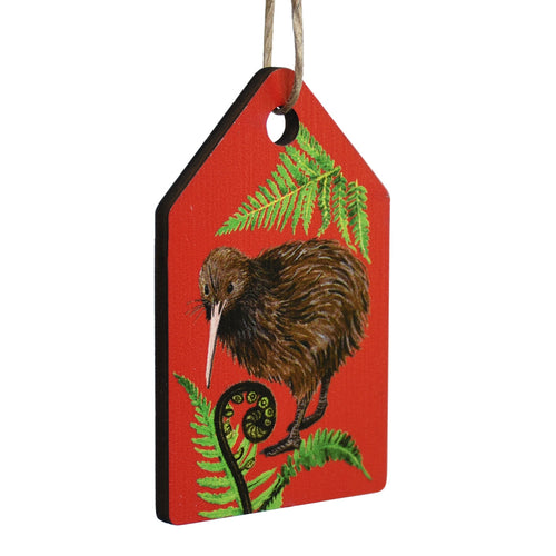 New Zealand Made Eco Christmas Decoration - Kiwi Red