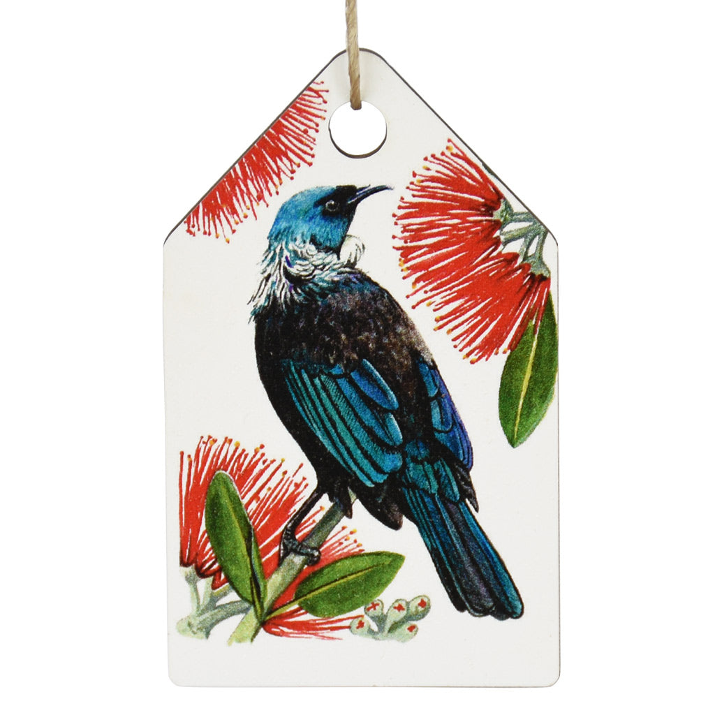 New Zealand Made Eco Christmas Decoration - Tui White