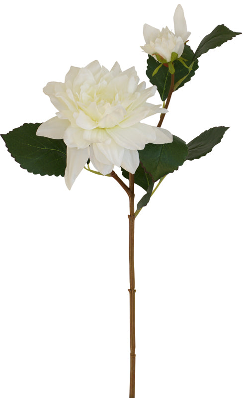 Dahlia Flower - Artificial - White - Box Lot Deal (6)