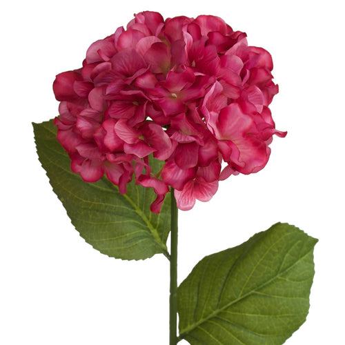 Hydrangea Flower Spray - Artificial - Cerise Pink